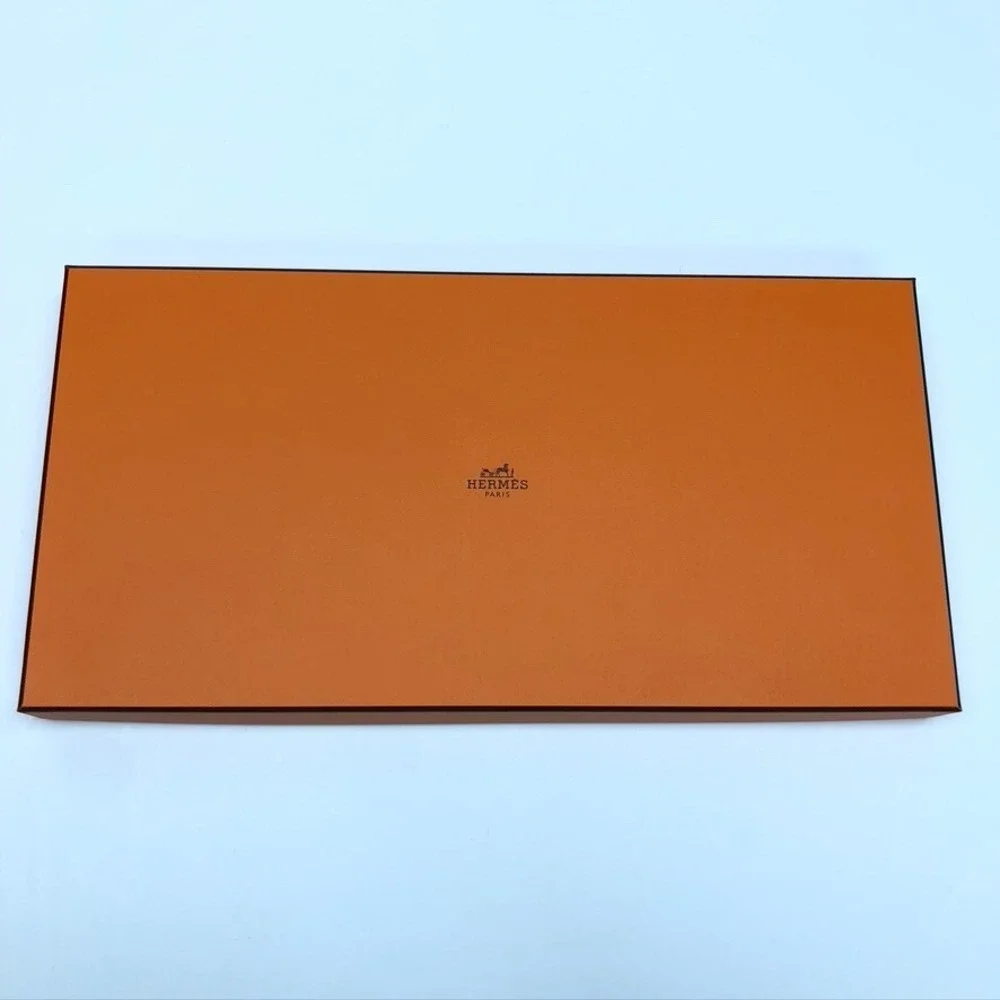 Authentic Hermes Orange Storage Gift Box Empty 7.25x14.5x1‎ Small Rectangle